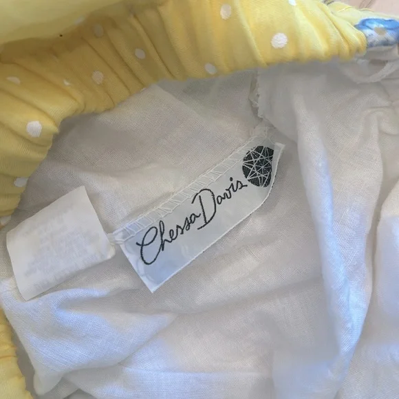 v i n t a g e Chessa Davis Maxi Skirt Polka Dot Lace Floral S or M - Picture 7 of 13